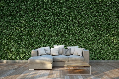 Coin de jardin idéal pour une voile d'ombrage